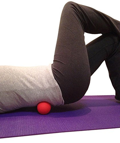 Massage Lacrosse Balls for Myofascial Release, Trigger Point Therapy, Muscle Knots, and Yoga Therapy. Set of 2 Firm Balls (Blue and Red) - color: Blue and Red