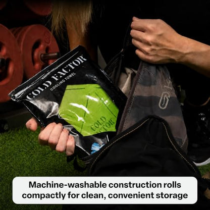 COLD FACTOR Instant PVA Cooling Towels, Cooling Neck Wraps, Lime, 1 Pack - color: Lime