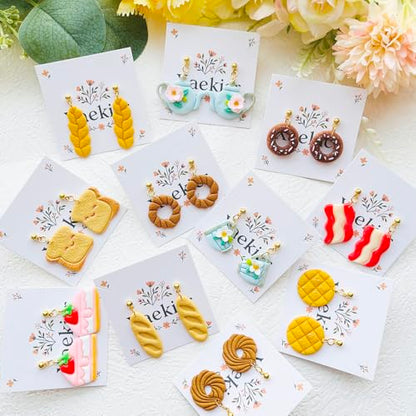 Food Shape Polymer Clay Cutters Set – Molds, Clay Cutters for Polymer Clay, Clay Earring Tools（Non-Food Items） - color: E color