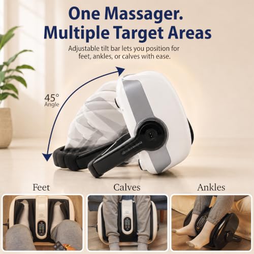 Cloud Massage Shiatsu Foot Massager with Heat, Standard Size, White - color: White