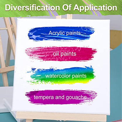 6Packs Mini Stretched Canvases for Painting with 3x5”, 4x4”, 4x6”, 5x5”, 5x7”, 6x6”, Painting Canvas for Oil & Acrylic Paint. - size: 6 Packs - 6 Sizes (1 of Each)
