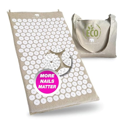 Bed of Nails ECO Mat Original Bon Acupressure Mat Design with 8820 Precision Nails, 29 x 16 x 1" - color: Eco Mat