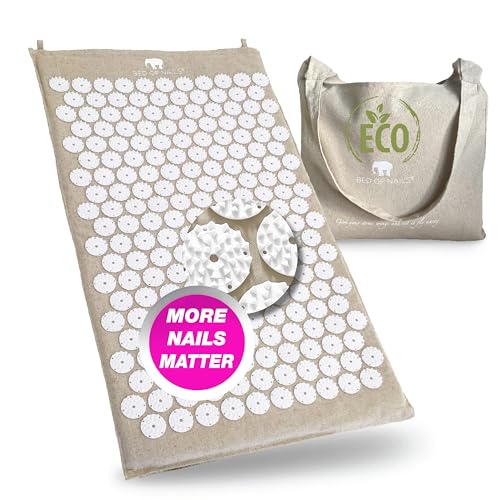 Bed of Nails ECO Mat 오리지널 Bon 지압 매트 디자인, 8820 정밀 못, 73.7 x 40.6 x 2.5cm(29 x 16 x 1인치) - color: 에코 매트