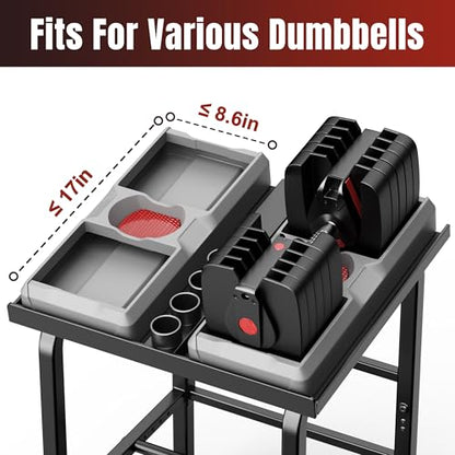 Dumbbell Rack Only Weight Stand For Adjustable Weight 500lbs Load up Heavy Duty for Home Gym（No Dumbbell, Rack Only）