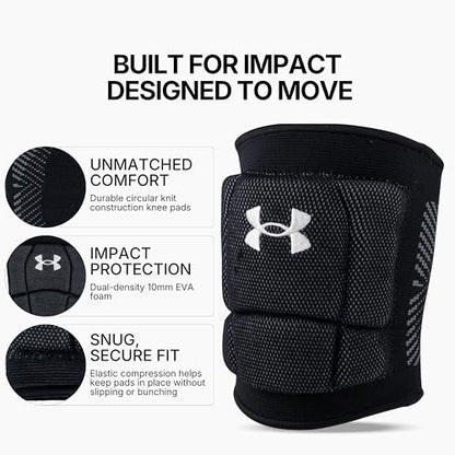 Under Armour Volleyball Knee Pads, Set of 2 - color: Black, size: Small