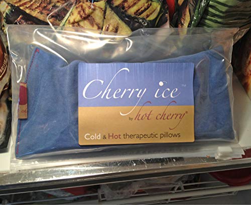 Cherry Ice Eye Blue Denim Cherry Pit Pillow, Hot/Cold Therapy - color: Cherry Ice - Blue Denim