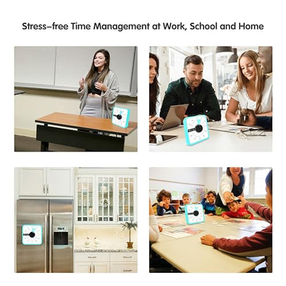 TWENTY5 SEVEN Countdown Timer 7.5 inch; 60 Minute 1 Hour Visual Timer – Classroom Teaching Tool Office Meeting, Mechanical Countdown Clock for Kids Exam Time Management Magnetic, Mint Green - color: Mint Green