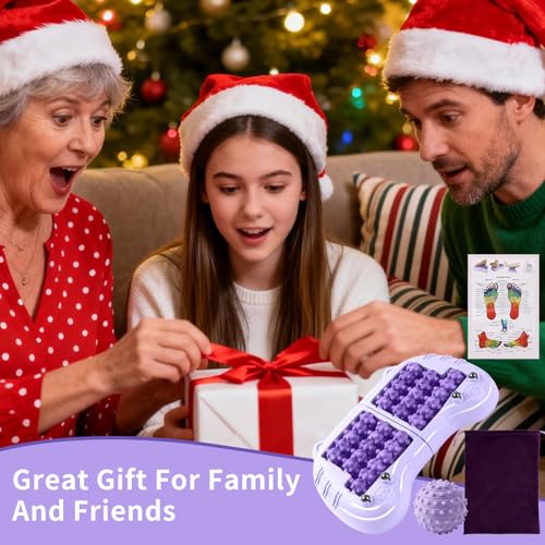 Foot Massager for Plantar Fasciitis Relief, Foot Roller with Massage Ball,Neuropathy Pain Relief Foot Massage,Gift for Adult (Includes Reflexology Chart)