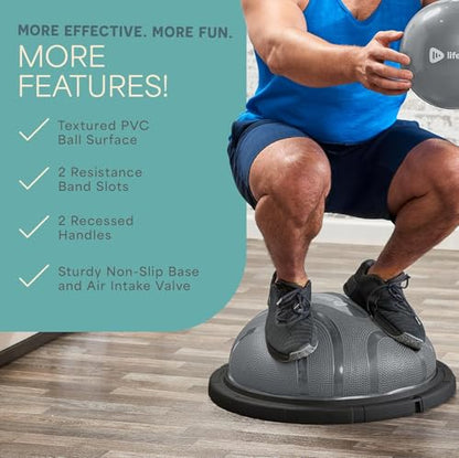 Lifepro Horizon Half Balance Ball Trainer with 440 lb Capacity Stability - color: Gray
