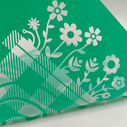 4PCS Sunshine Self-Adhesive Silk Screen Stencils,Sunflowers Screen Printing Stencils for Craft Flowers Chalk Stencil Transfers Reusable Stencils for Painting on Wood T-Shirt Fabric Xmas Sign - color: 4PCS Sunshine