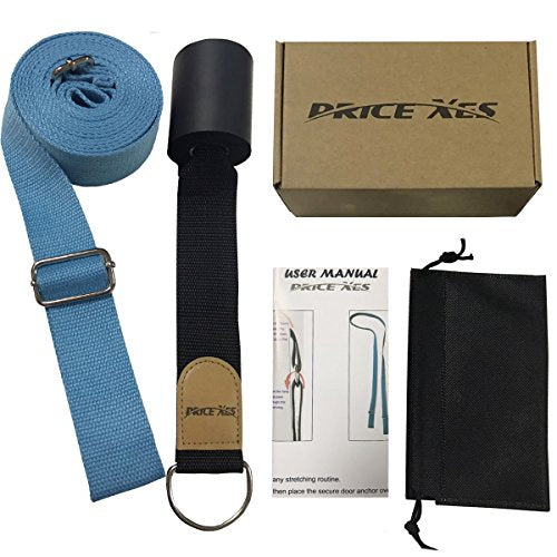 Adjustable Leg Stretcher Lengthen Ballet Stretch Band - Easy Install on Door Flexibility Stretching Leg Strap Great Cheer Dance Gymnastics Trainer Stretching Equipment Taekwondo Training - color: Light Blue