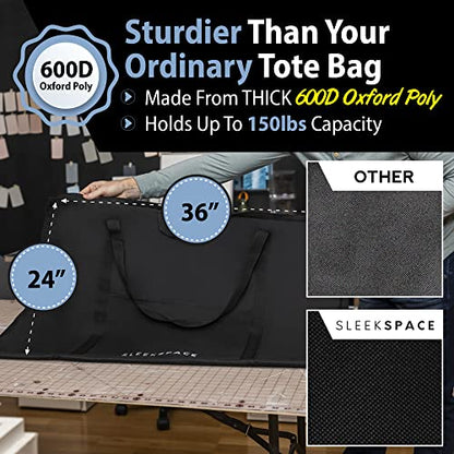 Sleekspace Art Portfolio Case. Soft Case Professional Portfolio with Multi Handles for Artwork Storage,Presentation Book Carrying,Artist Portfolio Bag - size: 24x36 Inches