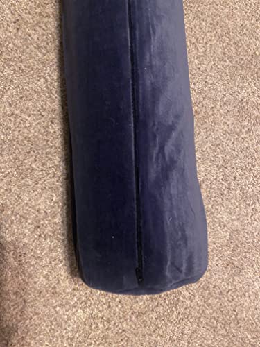 Therapist’s Choice® Bolster Cover with Zipper Closure, Soft & Durable, Size: 6" x 27" (Cover Only, Bolster Not Included) (Dark Blue Velour) - color: Dark Blue Velour