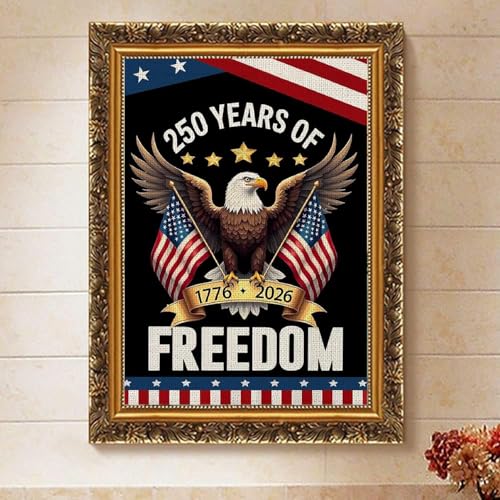 American Eagle Paint by Numbers Kit for Adults Framed Canvas, Frameworkless | Easy Adult Paint by Number Kits on Canvas DIY American Eagle Painting for Beginners Art by Numbers for Home Wall Decor Gift - color: YH03558