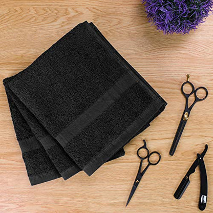 Utopia Towels Salon Towels, Pack of 24, 16x27 in, 100% Cotton, Black - color: Black, size: 24 Pack