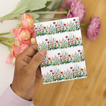 GOTO CLAY TOOLS Clay Transfer Paper, Wildflower Border Water Soluble Transfer Sheet for Polymer Clay, Bright Colors Even After Baking, No Cracking, 4 x 5.5 inches, 6 Pcs | TPUS-797 - color: TPUS-797