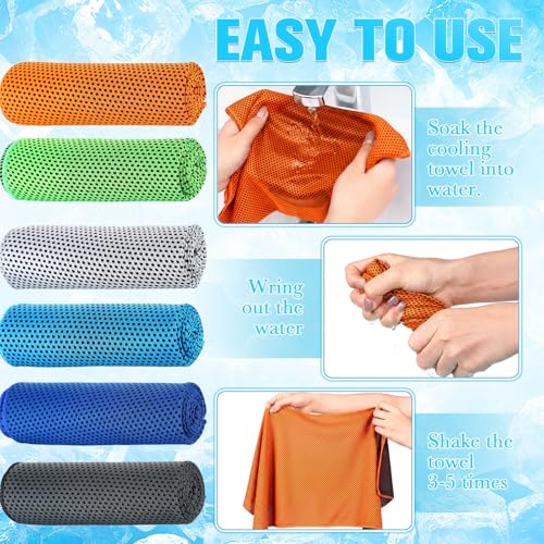 Maitys 600 Pcs Cooling Towel Bulk for Neck and Face, Fresh Colors - color: Fresh Colors