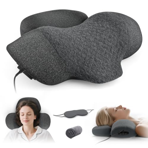 3-in-1 Neck Massage Pillow，Heat Therapy, Vibration and Traction
