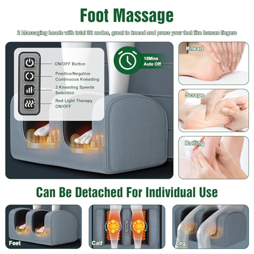 Full Body Massage Mat with Heat, Detachable Neck Massager Foot Massager - size: 76.38x20.47x5.9in