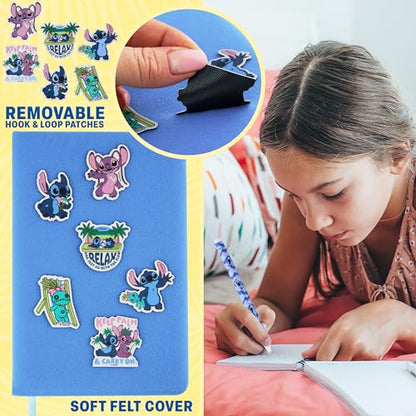 Get Trend Disney Stitch Scrapbook Kit for Kids with Notebook, Stickers, Pens, Bookmarks, Frames, Patches, Creative Art Supplies, Gifts for Kids (Blue Stitch) - color: Blue Stitch