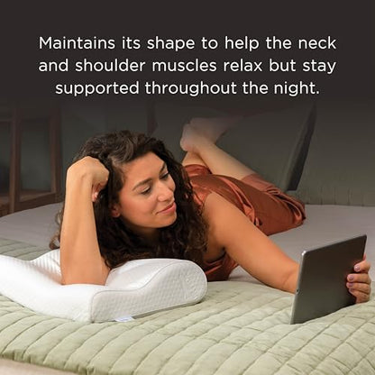 Tempur-Pedic TEMPUR-Ergo Neck Pillow, Medium Profile, White - size: Medium Profile