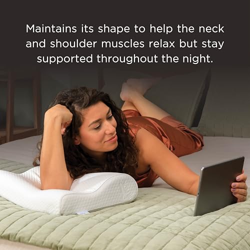 Tempur-Pedic TEMPUR-Ergo Neck Pillow, Large Profile, White - size: High Profile