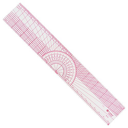 Westcott Beveled Protractor Ruler, 12", Transparent (B-75)