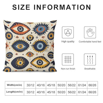 Evil Eye Decorative Throw Pillow Covers 18x18 Inch - color: Evil Eye