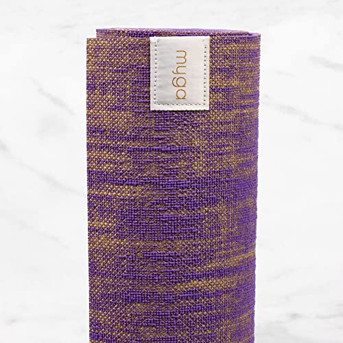 Myga Jute Yoga Mat, High Performance Vegan Floor Exercise Mat, Eco Friendly Biodegradable Yoga Mat with PVC Backing,72" x 24", 0.2" Thickness - color: Purple
