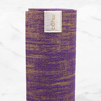 Myga Jute Yoga Mat, High Performance Vegan Floor Exercise Mat, Eco Friendly Biodegradable Yoga Mat with PVC Backing,72" x 24", 0.2" Thickness - color: Purple
