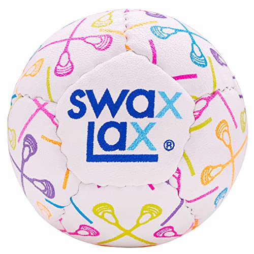 SWAX LAX Lacrosse Training Ball - Indoor Outdoor Practice Less Bounce & Rebounds - color: Neon Lax Sticks