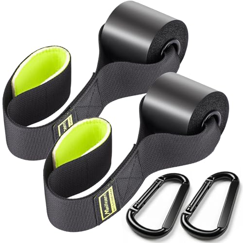 Manificent Door Anchor for Resistance Bands, Heavy Duty Padded Door Anchor System Door Hook, Must-Have Workout Exercise Bands Attachment Compatible for Loop Bands, Resistance Tube - color: Door Anchor Green 2Pack