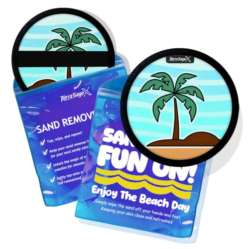 Sand Remover for Beach Towels - Soft Quick Clean Mitt for Kids & Adults | Removes Sand in Seconds,Gentle on Skin,Reusable & Washable,Beach Vacation Essential,Perfect for Beach, Pool & Camping - color: Coconut Tree