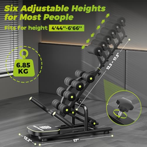 Mini Inversion Chair for Back Pain Relief, Compact Foldable Back Stretcher with Spine Decompression, Full Back & Neck Stretch, Easy Assembly, 330 lbs Weight Capacity