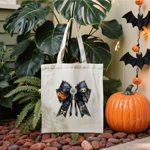 Canvas Bag for Women Grocery Shopping Travel Gym Weekender Vacation Womens Work Tote Bag Gifts - color: Bow 1