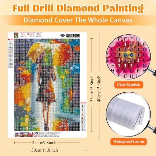 GUMITOON Diamond Art Kits for Adults-Pink Bow Full Drill Diamond Dots Paintings for Beginners, Round 5D Paint with Diamonds Pictures Gem Art Painting Kits DIY Crafts Kits 12"x16" QCY-149 - color: QCY-174
