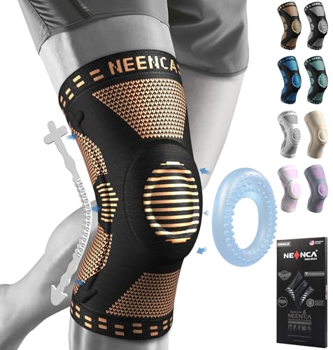 NEENCA Professional Knee Brace, Medical Knee Support for Women & Men Relief - color: High Copper, size: X-Small