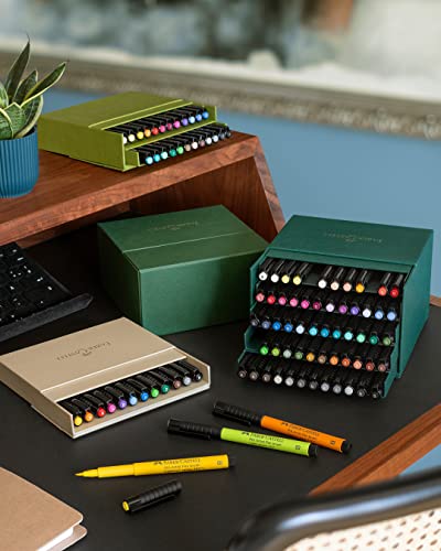 Faber-Castell Art & Graphic Pitt Artist Pen Brush India Ink Pen, Multicoloured, Studio Box Of 12, For Art, Craft, Drawing, Sketching, Home, School, University, Colouring