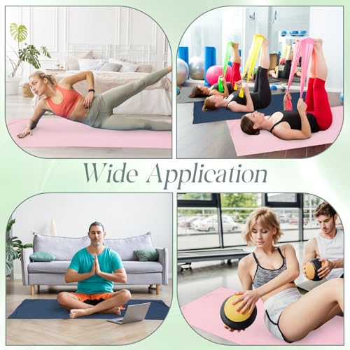 Hahafelt 3 Pack Hot Yoga Mat Towel Non Slip, Morandi Pink Blue Green - color: Morandi Pink Blue Green
