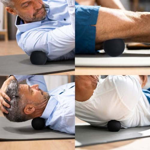 3 PCS Foot Hand Deep Tissue Massage Ball for Trigger Point Therapy - color: (1.2"+2"+2.5") Black