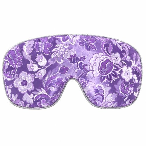 Handmade Opulence Yoga Eye Pillow - Weighted Flaxseed Fill, Unscented, Satin & Velvet, Adjustable Strap - Ideal for Meditation & Restful Sleep - Lovely Lilac - TEMF-LL - color: Lovely Lilac