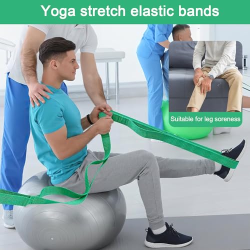 Yoga Resistance Band 6ft 8ft Non Latex Elastic Stretch Band for Strength Training Flexibility Pilates Home Gym Travel - color: Green, size: 6ft