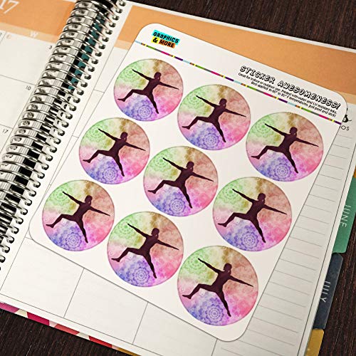 Warrior II 2 Yoga Pose Planner Calendar Scrapbooking Crafting Stickers - color: Clear, size: 18 2" Stickers