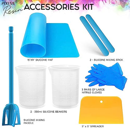Pixiss Silicone Mold Making Kit (2 Gallon) Liquid Rubber Bubble Free Translucent Clear Silicone-Mixing Ratio 1:1-Molding for Resin Molds, Molds DIY (8.4kg/296oz Kit) - size: 8.4kg Kit