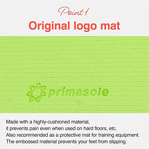 Primasole Yoga Mat with Carry Strap for Yoga Pilates Fitness and Floor Workout at Home and Gym Non-slip 9 colors - color: Light Green‌, size: 1/4 inch (6 mm)