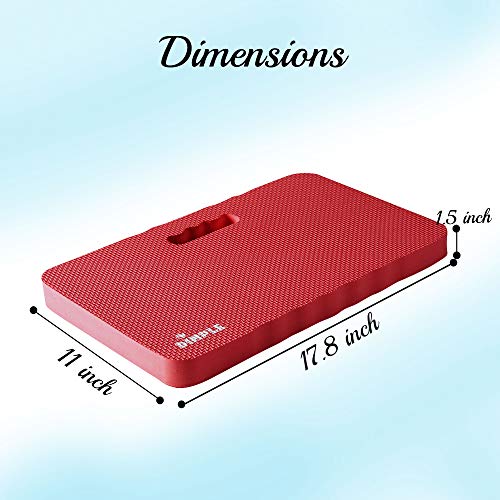 Dimple Kneeling Pad, High Density Thick Foam Comfort Kneeling Mats - color: Red, size: Single