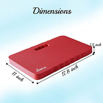 Dimple Kneeling Pad, High Density Thick Foam Comfort Kneeling Mats - color: Red, size: Single