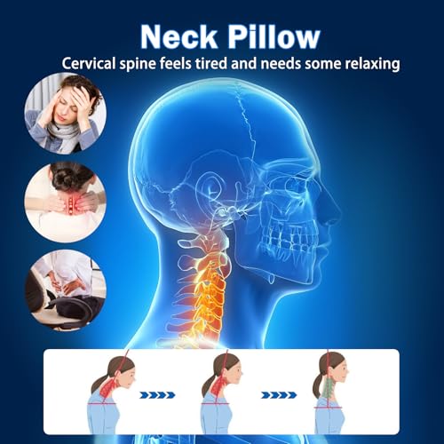 Cervical Neck Roll Pillow, Foam Round Bolster Pillow, Cylinder Pillows with Removable Washable Cover for Sleeping, Bed, Legs, Back, Yoga, Travel, Home, Office (Gray Style 1, 4.7inch H X 17inche L) - color: Gray Style 1, size: 4.7inch H X 17inche L