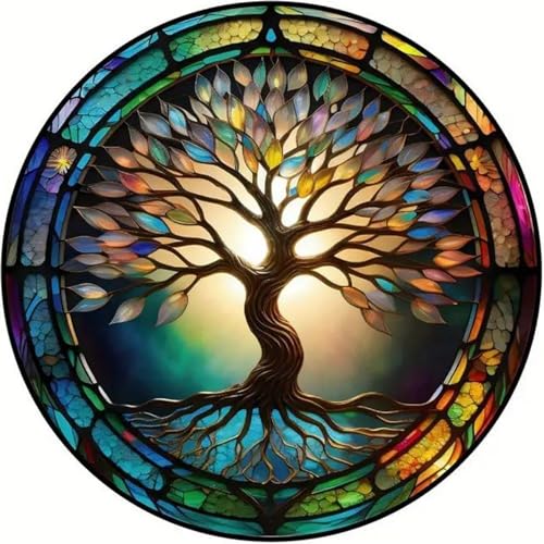 KINPLUB Tree of Life Diamond Painting Kits for Adults Beginners, DIY Full Round Drill 5D Diamond Art Kits, Paint with Diamonds Dots Gem Art, Home Wall Decor 12 x 12 Inch - color: Tree of Life