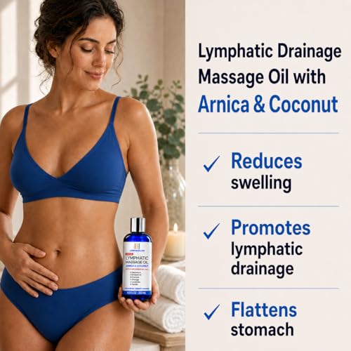 Lymphatic Drainage Massage Oil for Massage Therapy, Arnica & Coconut,8.5 Oz - size: 8.5 Fl Oz (Pack of 1)